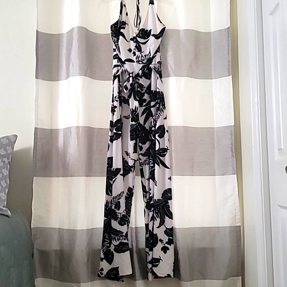 Black & White Romper Halter